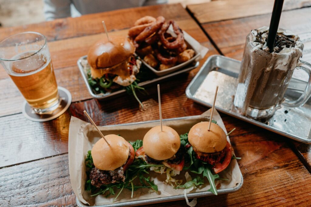 a plate of food on a table